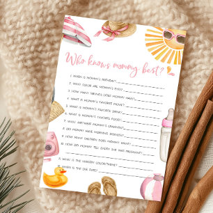 Papier Jeu Rose Splish Splash Qui Connaît le Mieux Maman