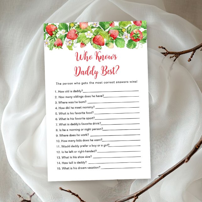 Papier Jeu Strawberry Who Knows Daddy Best (Créateur téléchargé)
