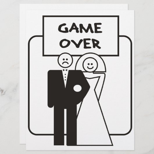 Papier Jeu sur le mariage (Devant / Derrière)