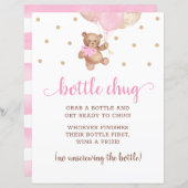 Papier Jeu Teddy Bear Rose Et Gold Bottle (Devant / Derrière)