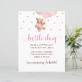 Papier Jeu Teddy Bear Rose Et Gold Bottle (Debout devant)