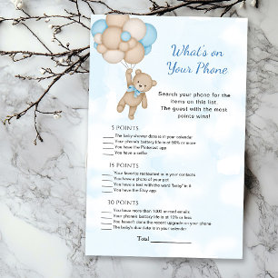 Papier Jeu Teddy Bear What's on Your Phone Baby