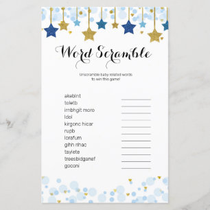 Papier Jeu Twinkle Aquarelle Twinkle Word Scramble