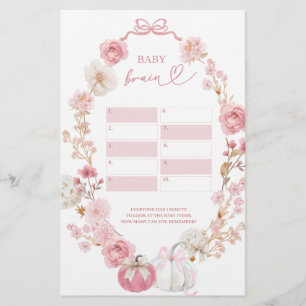 Papier Jeux Citrouilles de bébé blanc et rose