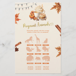 Papier Jeux d'animaux enceintes de citrouille d'automne