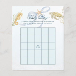 Papier Jeux de Baby Bingo Sea You Soon pour Baby Shower