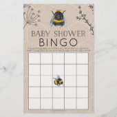 Papier Jeux de Baby shower à double face Bee (Dos)