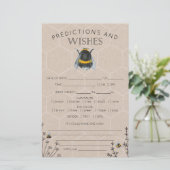 Papier Jeux de Baby shower à double face Bee (Debout devant)