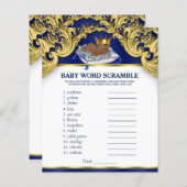 Papier Jeux de Baby shower afro-américains (Devant / Derrière)