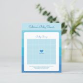 Papier Jeux de Baby shower Blue Ombre Stripes (Debout devant)
