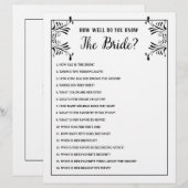 Papier Jeux de Baby Shower : Connaissez-vous bien la mari (Devant / Derrière)