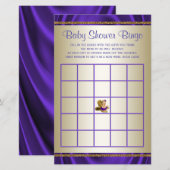 Papier Jeux de Baby shower de filles de Baby shower viole (Devant / Derrière)