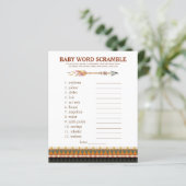 Papier Jeux de Baby shower de la flèche tribale (Debout devant)