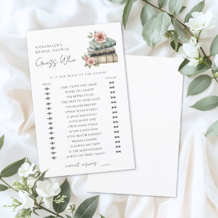 Papier Jeux de Baby Shower : Devine Qui - Livre de mariag