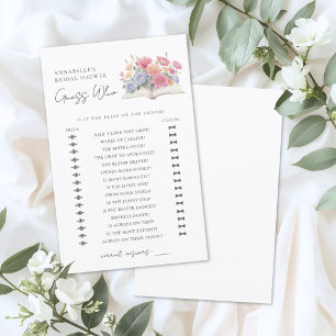 Papier Jeux de Baby Shower : Devine Qui - Livre Mariée