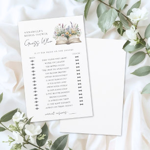 Papier Jeux de Baby Shower : Devine Qui - Livre Mariée