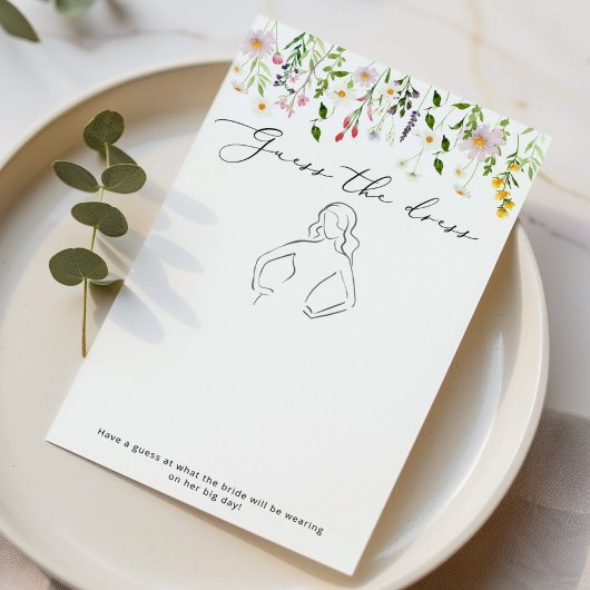 Papier Jeux de baby shower : devinez la robe de mariée Wi