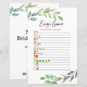 Papier Jeux de Baby Shower Devinez l'Emoji Verdure (Devant / Derrière)