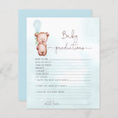 Papier Jeux de Baby Shower Ours Prédictions Bébé (Devant / Derrière)