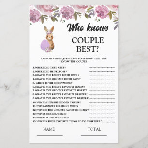 Papier Jeux de Baby Shower pour Couple Qui connaît Pâques