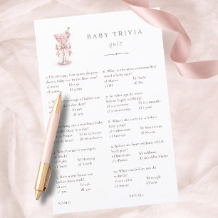 Papier Jeux de baby shower pour fille Rose A Tini One Béb