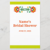 Papier Jeux de Baby Shower Recherche de Mots Fiesta (Dos)