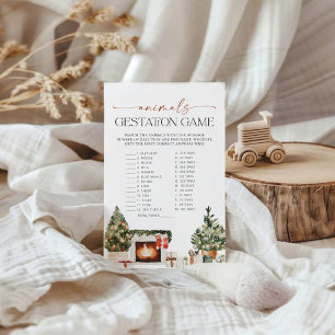 Papier Jeux de Baby Shower sur la gestation des Animaux d