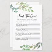 Papier Jeux de Baby Shower Trouvez le jeu d'invité Feuill (Devant / Derrière)