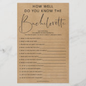 Papier Jeux de Bachelorette - Double face (Dos)