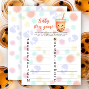 Papier Jeux de bébé pour Baby shower à thème Bubble tea