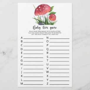 Papier Jeux de bébé pour Baby Shower Champignons d'Automn