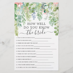 Papier Jeux de douche de mariée double face vert doux