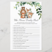 Papier Jeux de douche pour savoir qui connaît le mieux Pa (Devant)