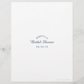 Papier Jeux de Fête de Fiançailles Floraux Qu'est-ce que (Dos)