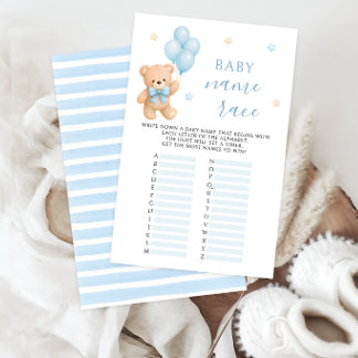 Papier Jeux de fête de naissance d'ours en peluche bleu c