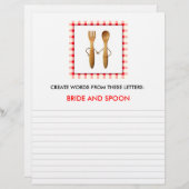 Papier Jeux de Fête des mariées (Devant / Derrière)