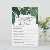 Papier Jeux de Fête des mariées à double face de Monstera (Debout devant)