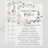 Papier Jeux de Fête des mariées à double face Floral Gree (Devant / Derrière)