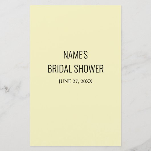 Papier Jeux De Fête des mariées À Quel Point Connaissez-V (Dos)