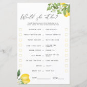 Papier Jeux de Fête des mariées de citron de Squeeze (Devant)