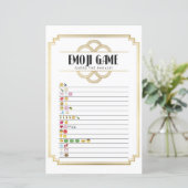 Papier Jeux de Fête des mariées Guess Emoji Jeu Art Déco (Debout devant)