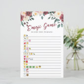 Papier Jeux de Fête des mariées Guess Game Floral (Debout devant)