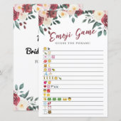 Papier Jeux de Fête des mariées Guess Game Floral (Devant / Derrière)