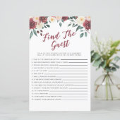 Papier Jeux De Fête des mariées Trouvez Le Jeu D'Invité R (Debout devant)