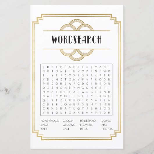 Papier Jeux de Fête des mariées Word Recherche Jeu Art Dé (Devant)