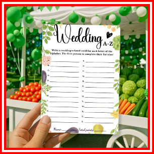 Papier Jeux de mariage de A à Z pour mariées Fresh Off Th