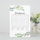 Papier Jeux de Mots Cachés pour Enterrement de Vie de Jeu (Debout devant)