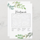 Papier Jeux de Mots Cachés pour Enterrement de Vie de Jeu (Devant / Derrière)