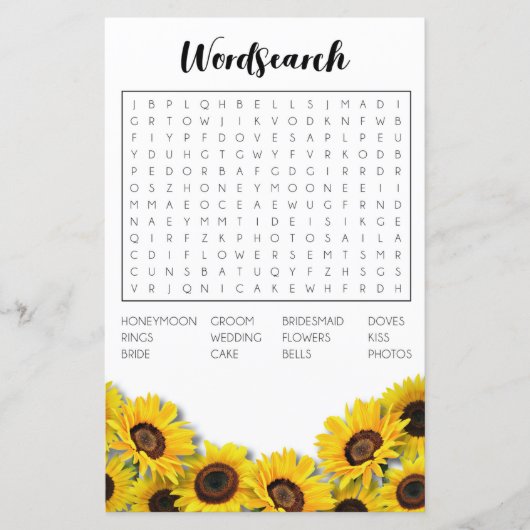 Papier Jeux de Mots Cachés pour Enterrement de Vie de Jeu (Devant)