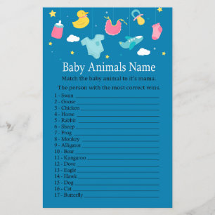 Papier Jeux de noms d'animaux pour bébé jouets pour bébé